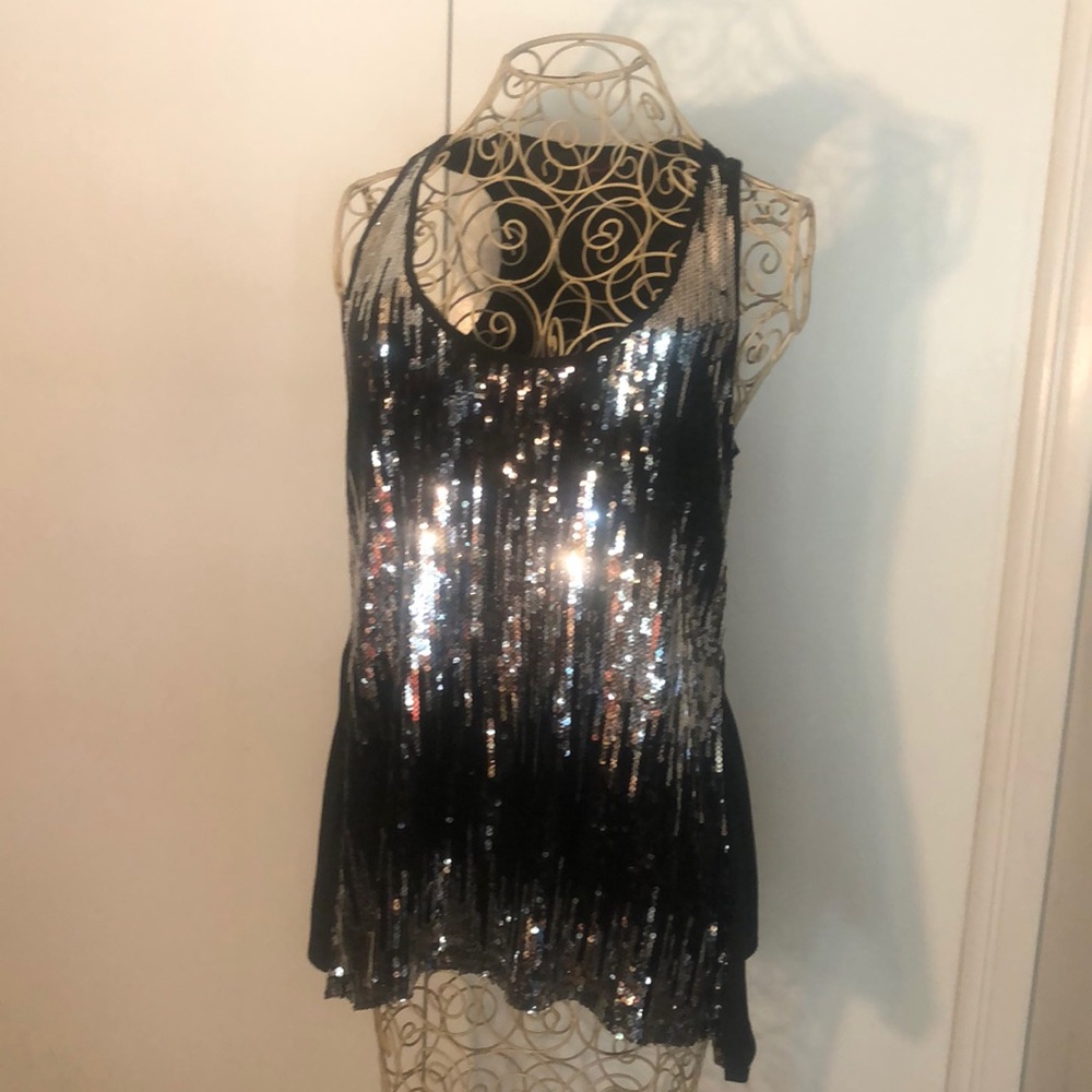 Sequin tunic tank